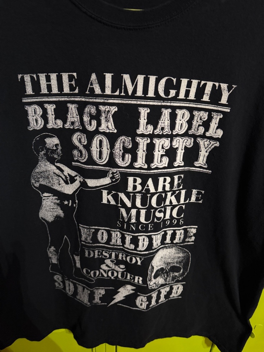 Black Label Society Graphic Tee with White Print - Picture 2 of 4